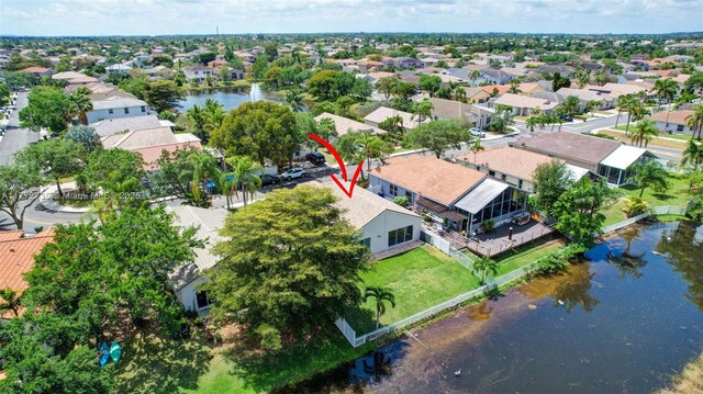 16249 NW 24th St, Pembroke Pines, FL 33028 - aerial perspective of suburban area featuring a large body of water