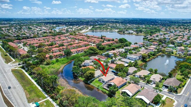16249 NW 24th St, Pembroke Pines, FL 33028 - aerial overview of property's location with nearby suburban area and a nearby body of water