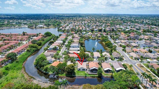 16249 NW 24th St, Pembroke Pines, FL 33028 - aerial view of property's location with nearby suburban area and a large body of water