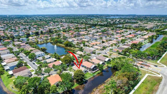 16249 NW 24th St, Pembroke Pines, FL 33028 - aerial overview of property's location with nearby suburban area and a large body of water