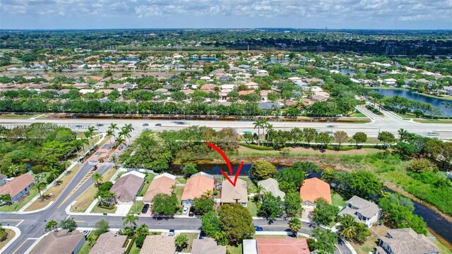 16249 NW 24th St, Pembroke Pines, FL 33028 - aerial overview of property's location with nearby suburban area
