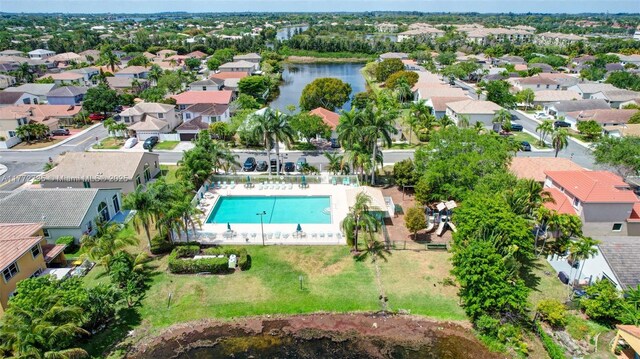 16249 NW 24th St, Pembroke Pines, FL 33028 - aerial view of residential area featuring a pool and a large body of water