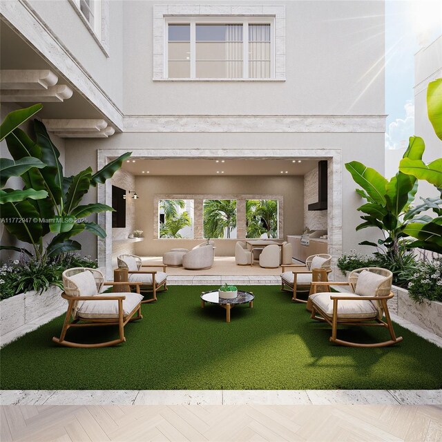 915 Palermo Ave Unit 1, Coral Gables, FL 33134 - view of yard with an outdoor hangout area