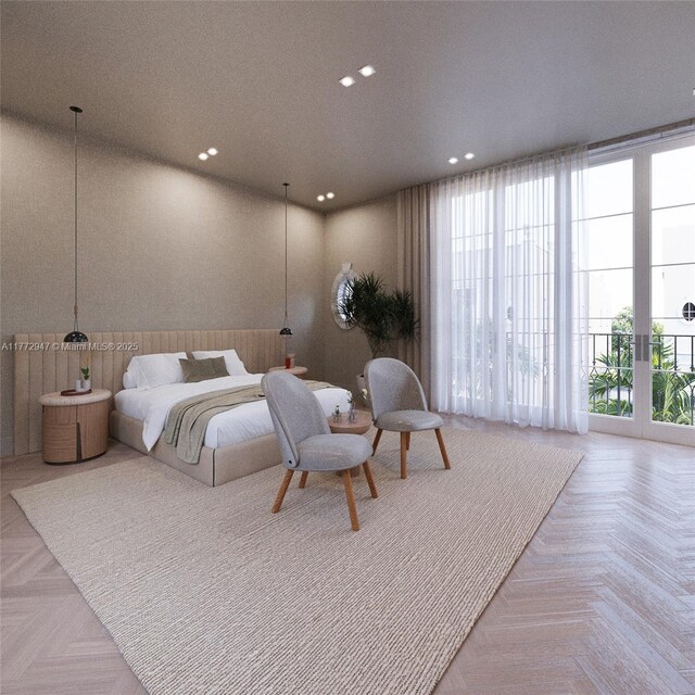 915 Palermo Ave Unit 1, Coral Gables, FL 33134 - bedroom with recessed lighting