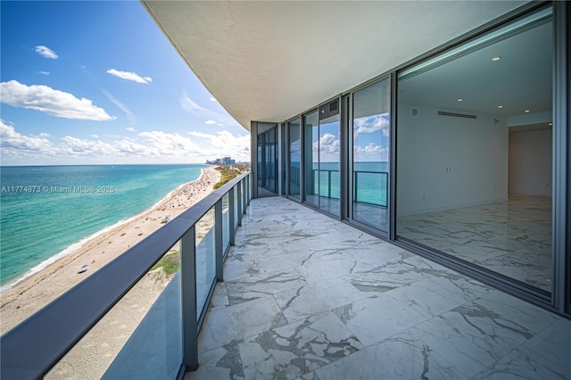 15701 Collins Ave Unit 1004, Sunny Isles Beach, FL 33160 - balcony featuring view of water and beach