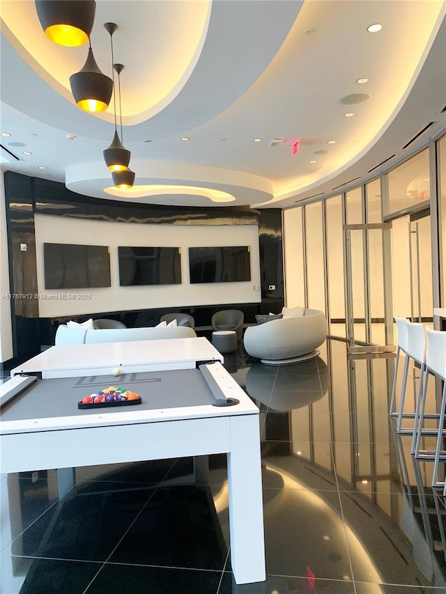 851 NE 1st Ave Unit 3905, Miami, FL 33132 - recreation room featuring recessed lighting