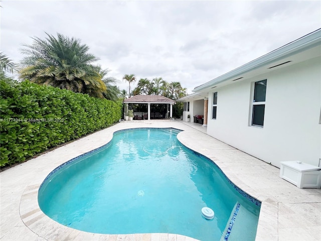 14261 SW 30th St, Miami, FL 33175 - swimming pool featuring a gazebo and a patio area