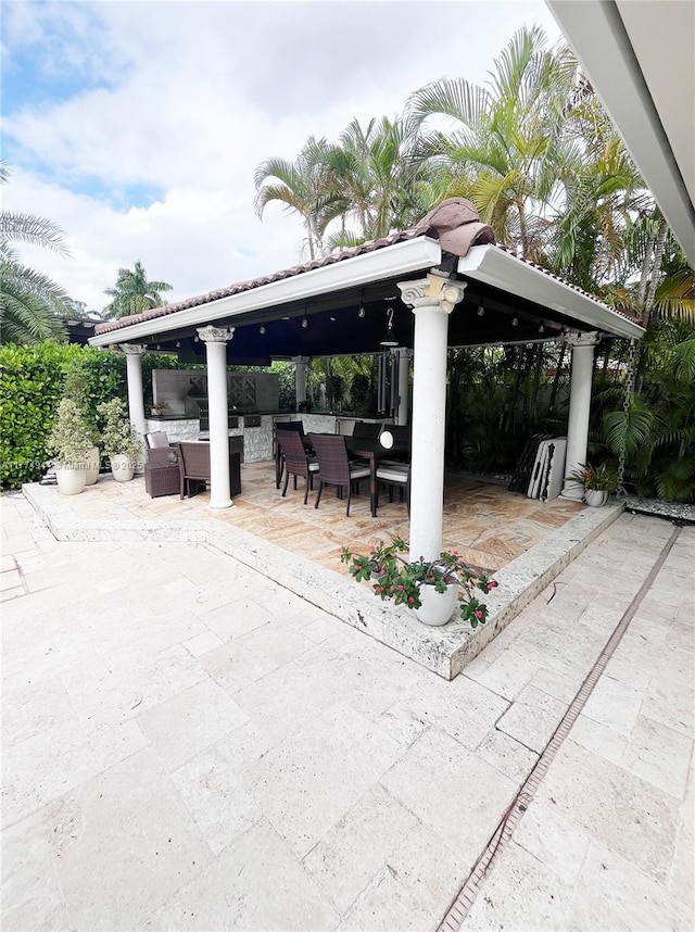 14261 SW 30th St, Miami, FL 33175 - view of patio with a gazebo and outdoor lounge area