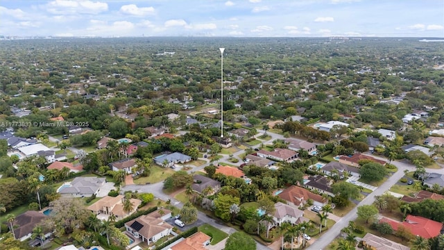 bird's eye view with a residential view