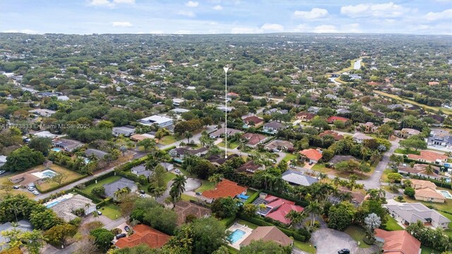 aerial view featuring a residential view
