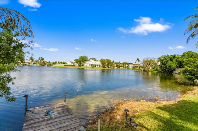 14201 Summersville Pl, Davie, FL 33325 - dock area featuring a water view