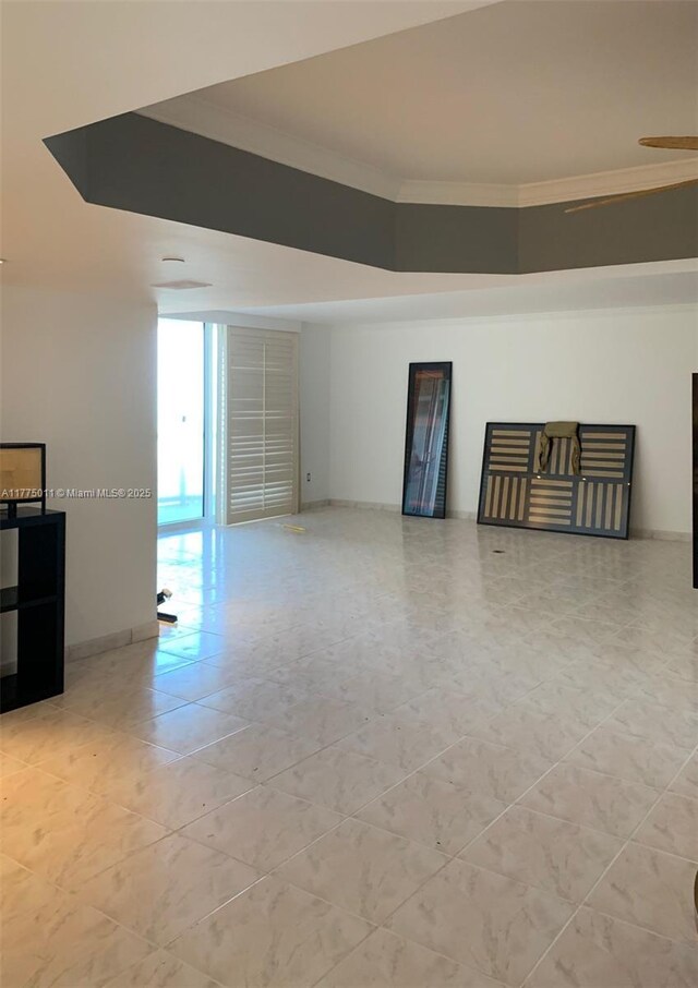 empty room with ornamental molding