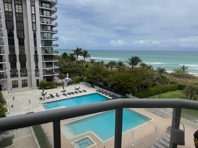 pool featuring a water view