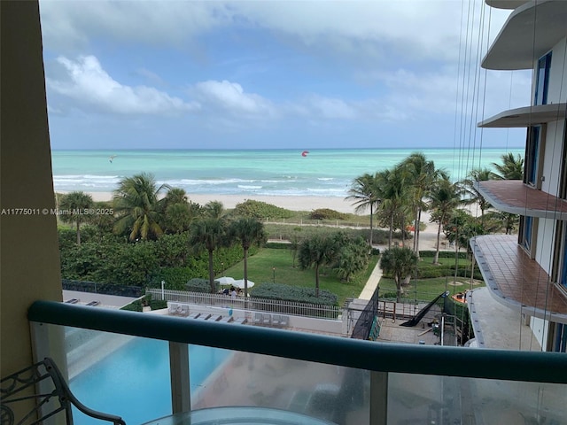water view with a beach view