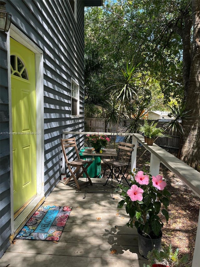 5508 Spruce Dr, Fort Pierce, FL 34982 - wooden deck featuring fence
