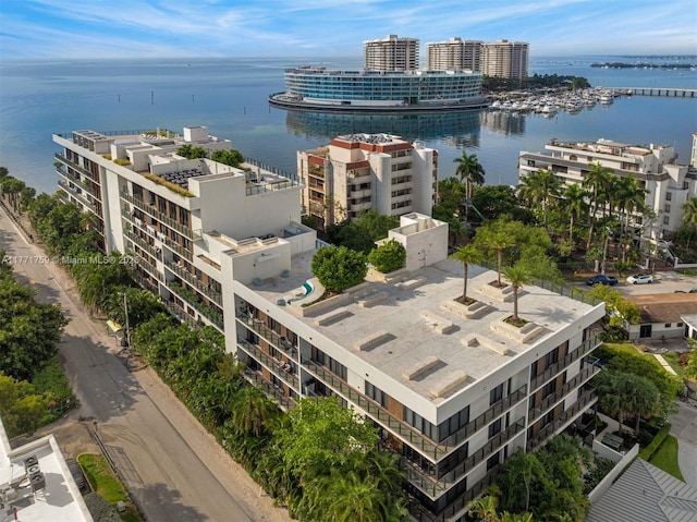 bird's eye view of a large body of water