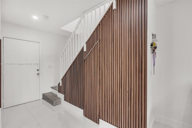 8775 Park Blvd Unit 111, Miami, FL 33172 - stairway featuring recessed lighting and tile patterned flooring
