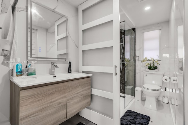 8775 Park Blvd Unit 111, Miami, FL 33172 - full bathroom with vanity, a stall shower, and toilet