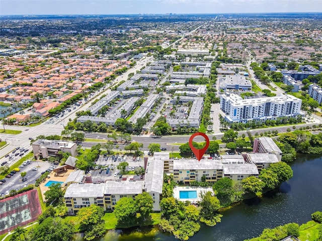 8775 Park Blvd Unit 111, Miami, FL 33172 - drone / aerial view featuring a water view
