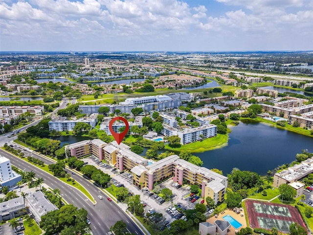 8775 Park Blvd Unit 111, Miami, FL 33172 - bird's eye view featuring a water view and a view of city