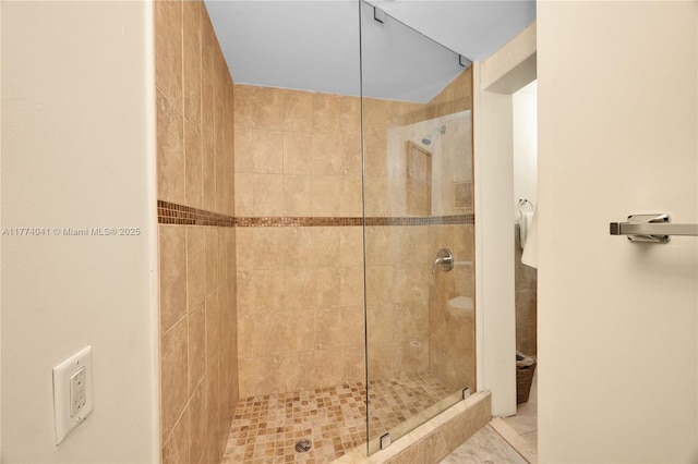 bathroom featuring walk in shower