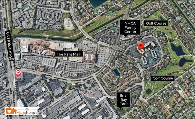 aerial map of property and surrounding area