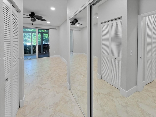 75 Gulfstream Rd Unit 211B, Dania Beach, FL 33004 - corridor featuring recessed lighting and baseboards