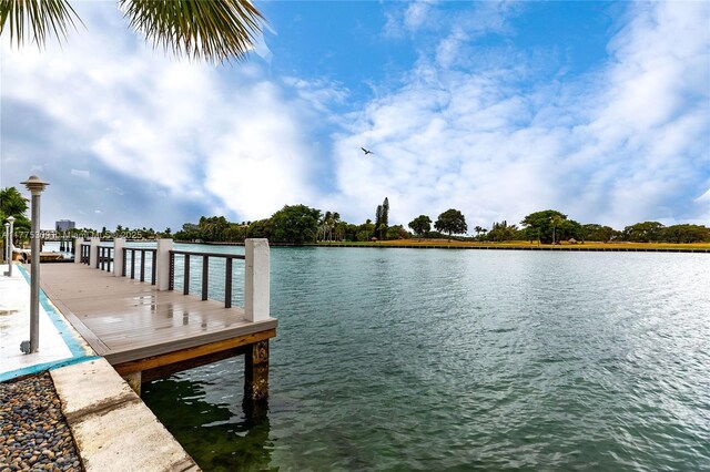 9180 W Bay Harbor Dr Unit 5C, Bay Harbor Islands, FL 33154 - dock featuring a water view