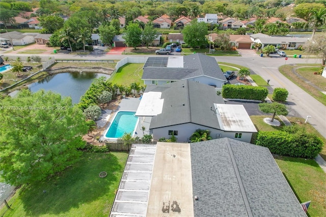 bird's eye view with a residential view