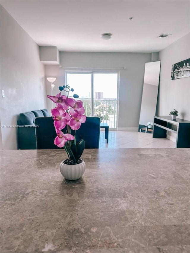 2280 SW 32nd Ave Unit 510, Miami, FL 33145 - living area featuring visible vents and tile patterned flooring