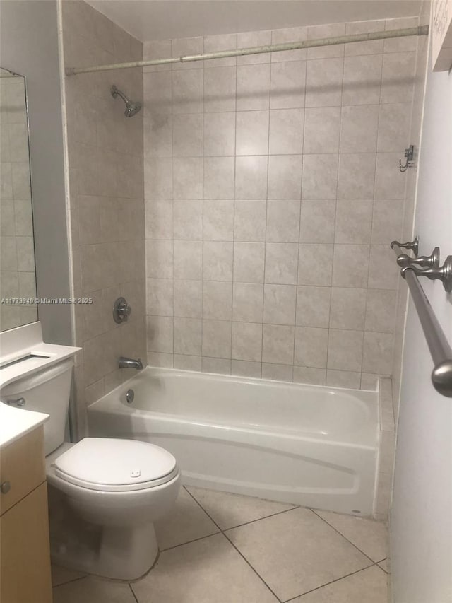 2280 SW 32nd Ave Unit 510, Miami, FL 33145 - bathroom featuring tile patterned floors, vanity, toilet, and washtub / shower combination