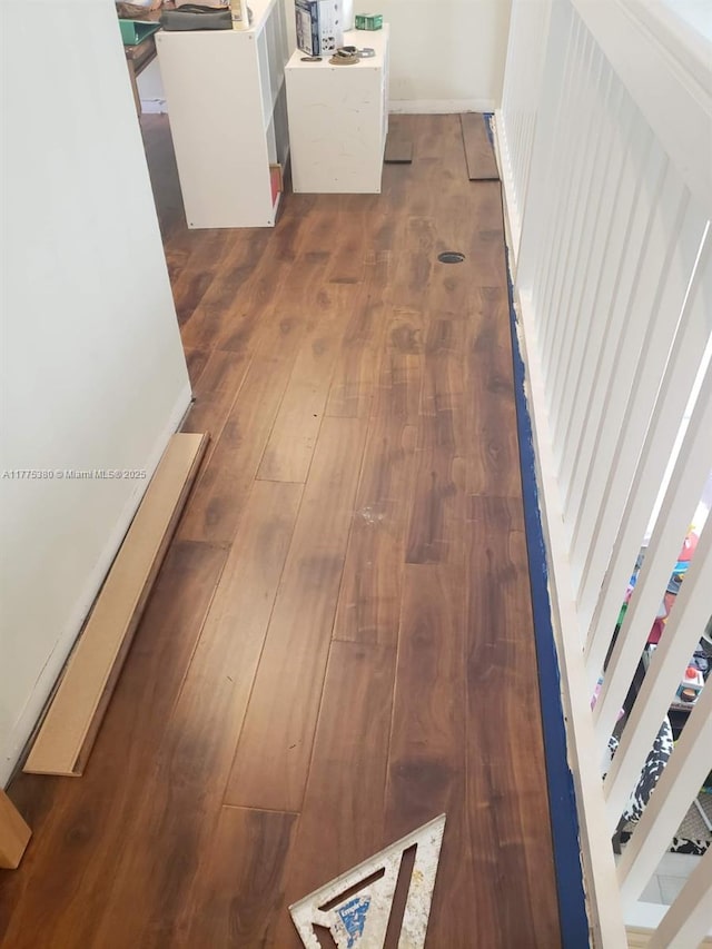 10766 Crescendo Cir, Boca Raton, FL 33498 - corridor featuring dark wood finished floors