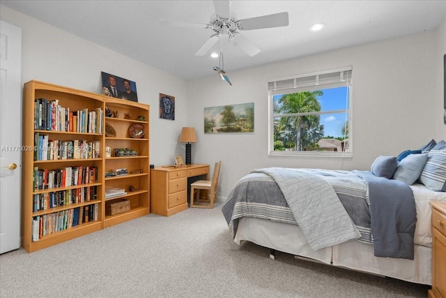 1427 Victoria Isle Dr, Weston, FL 33327 - bedroom featuring carpet, recessed lighting, and ceiling fan