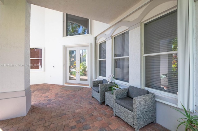 view of patio with french doors
