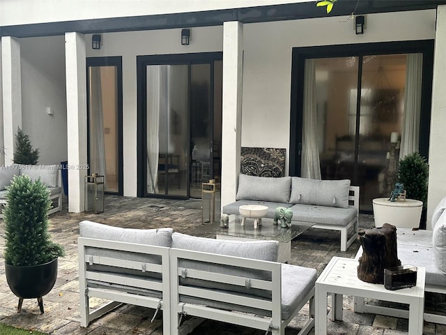 view of patio / terrace with an outdoor living space