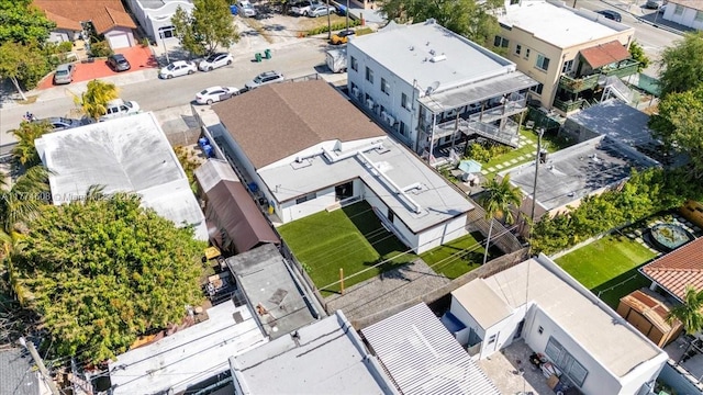 aerial view with a residential view