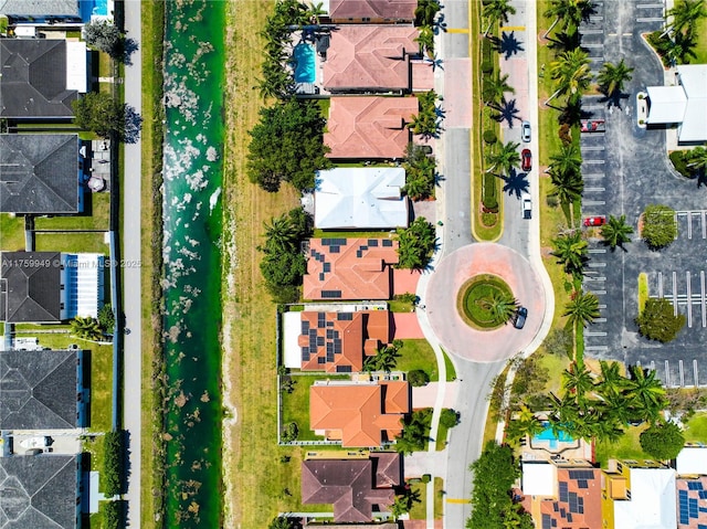 aerial view with a residential view