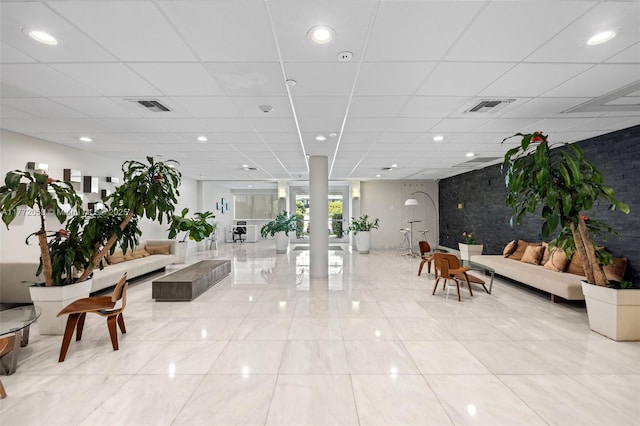1035 W Ave Unit 507, Miami Beach, FL 33139 - common area with a paneled ceiling and recessed lighting