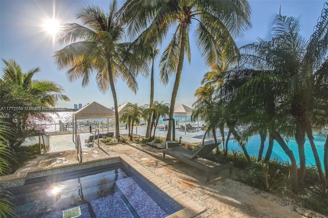1035 W Ave Unit 507, Miami Beach, FL 33139 - view of pool with a gazebo