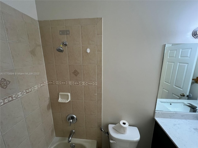 100 SW 15th Ave, Homestead, FL 33030 - bathroom featuring toilet, vanity, and shower / bath combination