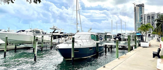 1901 Brickell Ave Unit B804, Miami, FL 33129 - dock area featuring a water view
