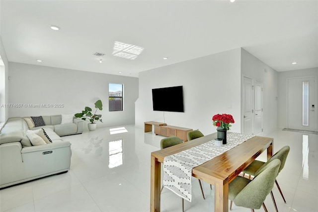 12973SW 266th Ter, Homestead, FL 33032 - living room featuring light tile patterned floors and recessed lighting