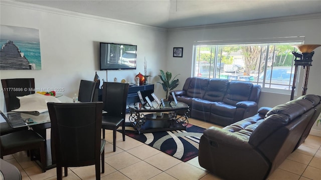 8254 SW 147th Pl, Miami, FL 33193 - living area with tile patterned floors and ornamental molding