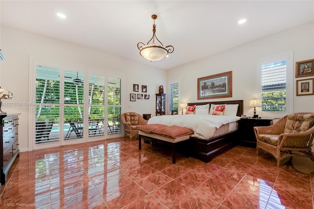 9030 SW 92nd Ct, Miami, FL 33176 - bedroom with access to outside and recessed lighting