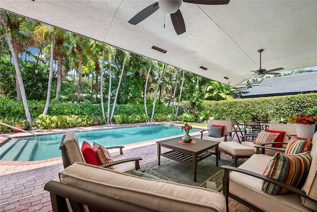 9030 SW 92nd Ct, Miami, FL 33176 - outdoor pool featuring outdoor lounge area and a patio