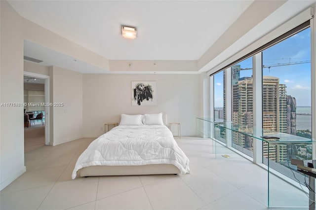 60 SW 13th St Unit 2600, Miami, FL 33130 - tiled bedroom with a raised ceiling