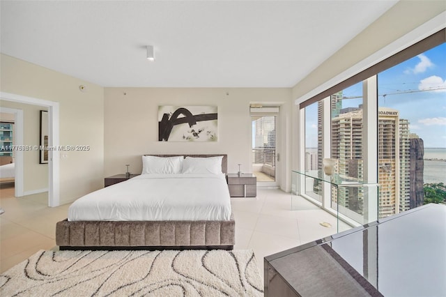 60 SW 13th St Unit 2600, Miami, FL 33130 - bedroom with light tile patterned flooring