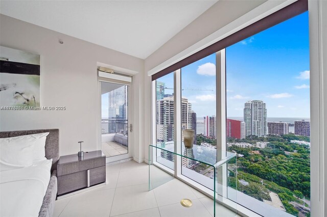 60 SW 13th St Unit 2600, Miami, FL 33130 - tiled bedroom with a view of city