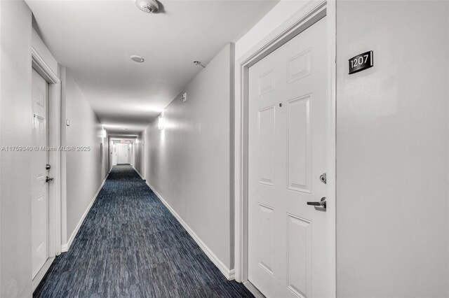1 Glen Royal Pkwy Unit 1207, Miami, FL 33125 - hall featuring baseboards and dark wood-style floors
