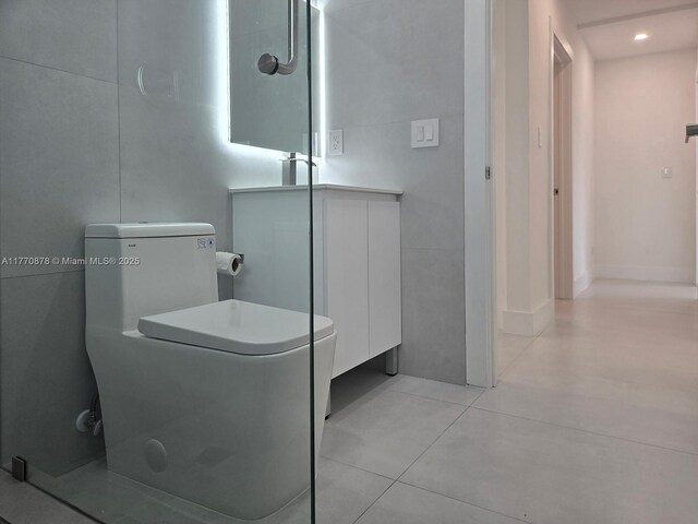 5152 SW 6th, Miami, FL 33134 - bathroom with toilet, vanity, and tile patterned floors